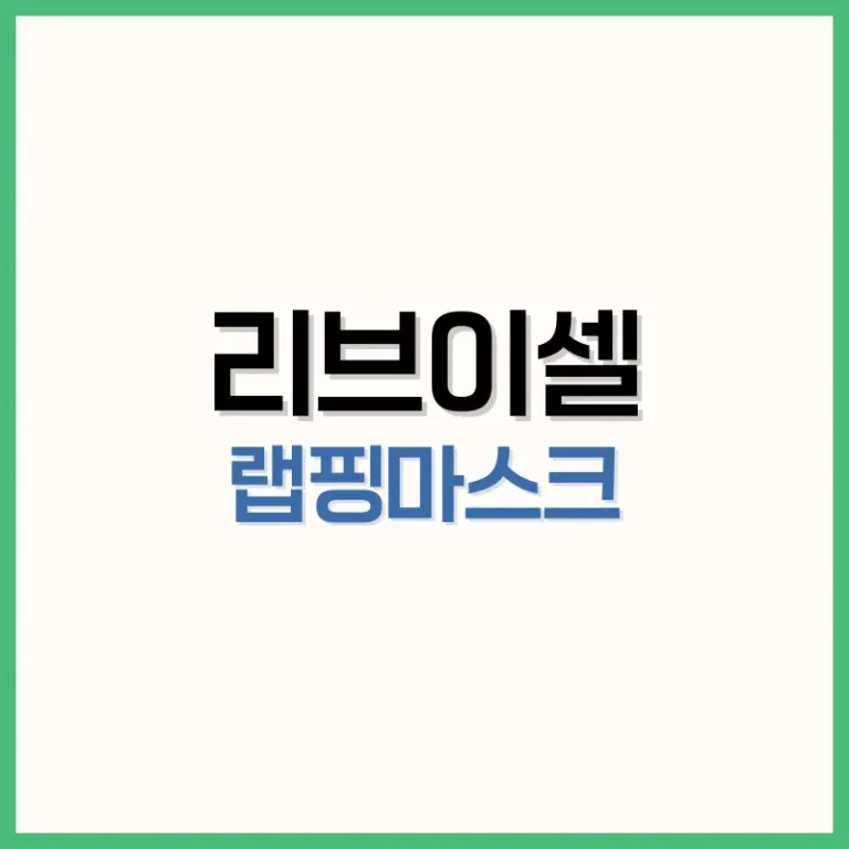 리브이셀 랩핑마스크