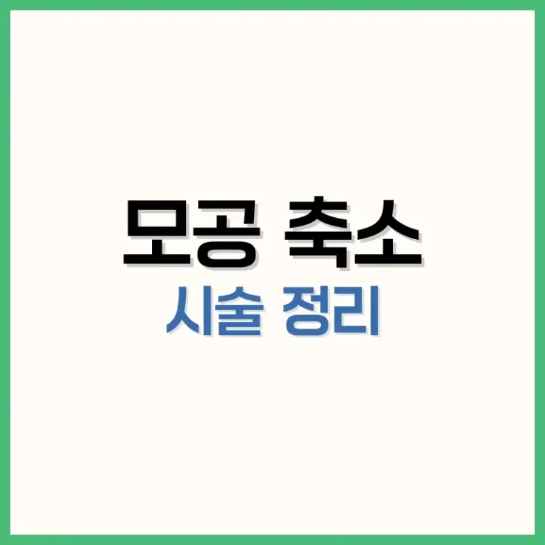 모공축소시술
