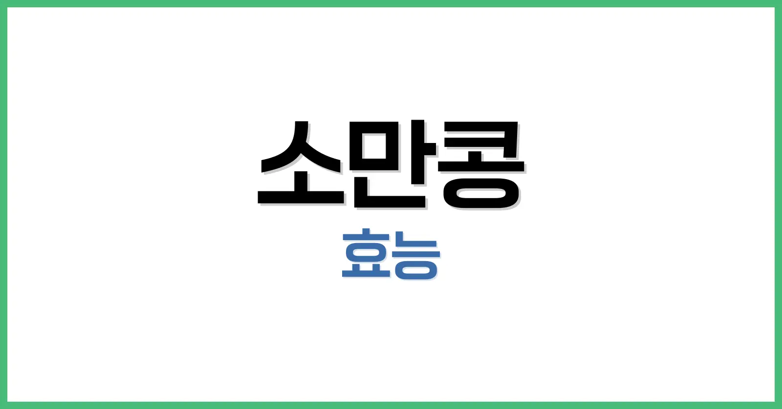 소만콩 효능부터 구입방법까지, 건강에 진심이라면 꼭 알아야 할 기능성 검정콩 1 소만콩 효능