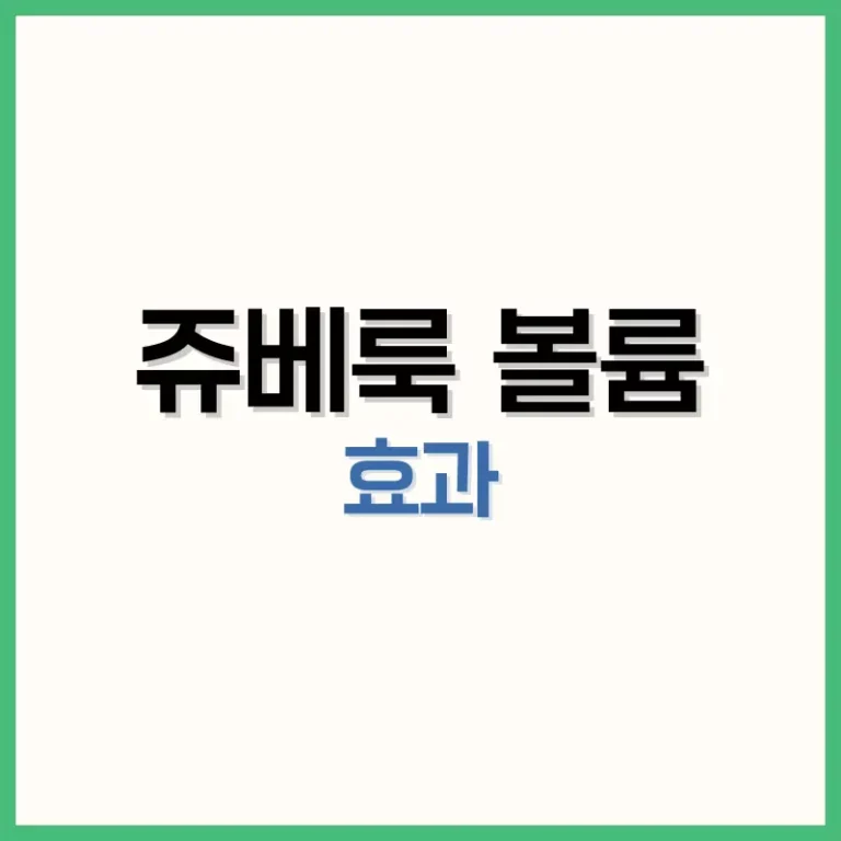 쥬베룩볼륨효과
