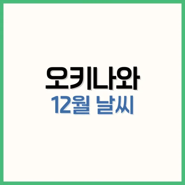 오키나와12월날씨