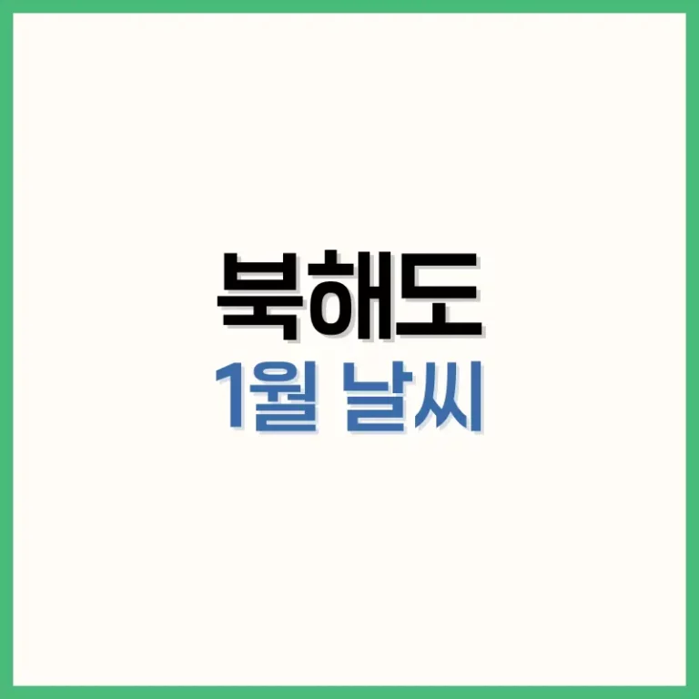 북해도1월날씨